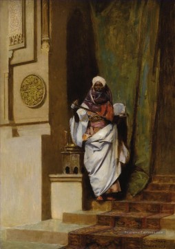 Le sentinelle Jean Joseph Benjamin Constant orientaliste Peinture à l'huile